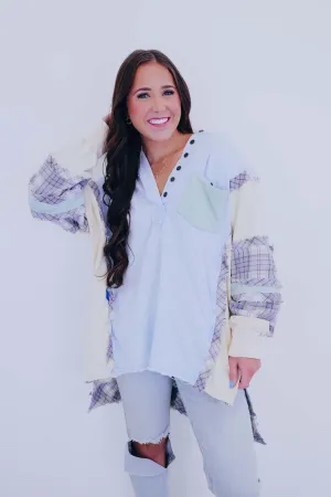 ***Carly Colorblock Washed Hoodie - 2 Colors SAMPLE