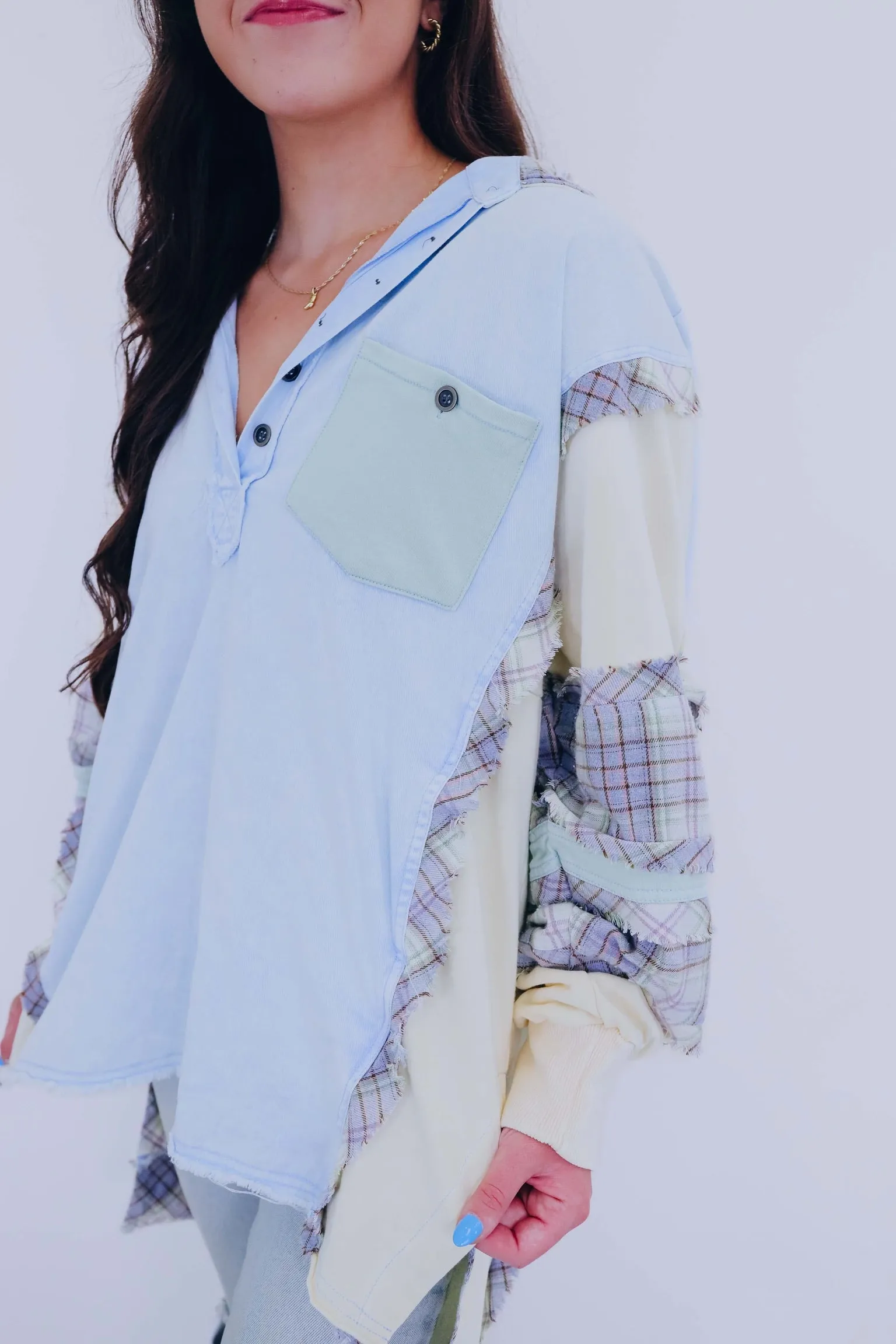 ***Carly Colorblock Washed Hoodie - 2 Colors SAMPLE