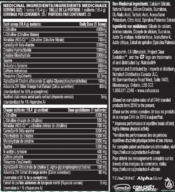 Cellucor C4 Ultimate, 20 Servings