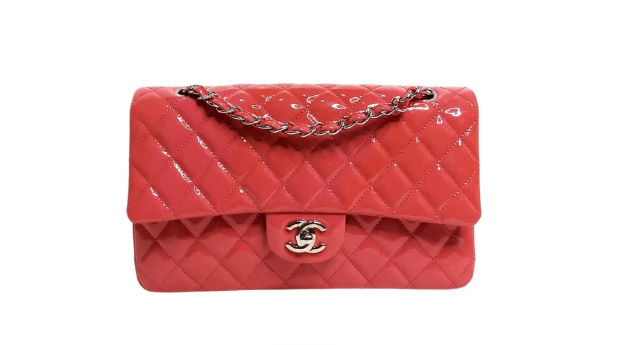 Chanel Ombre Pink Patent Leather Medium Classic