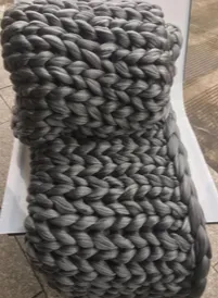 Chunky Handmade Crocheted Knit Throw Blanket
