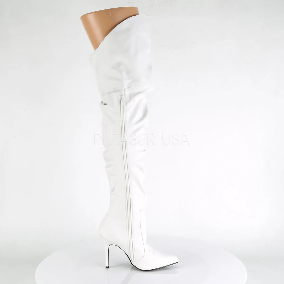 CLASSIQUE-3011  White Faux Leather