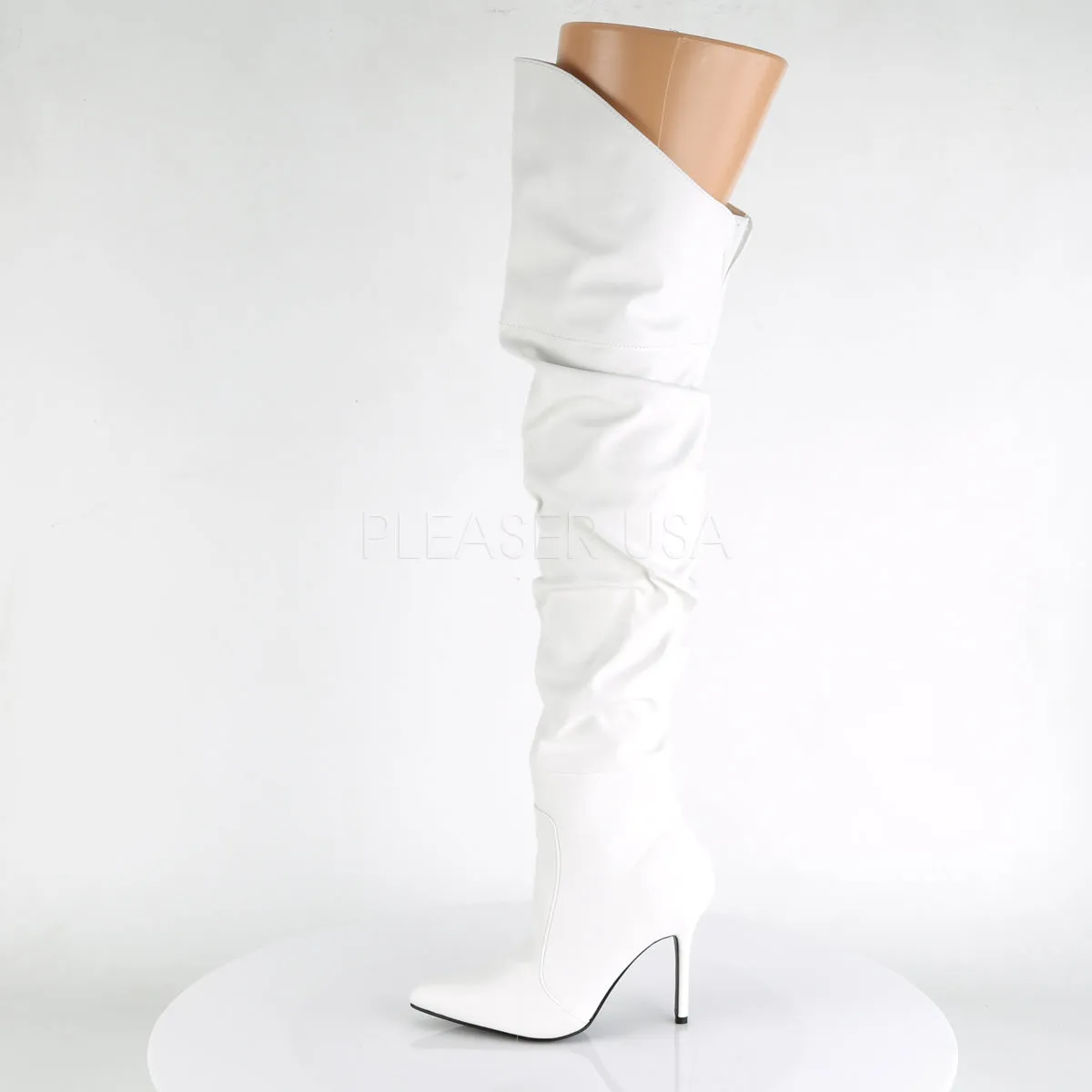 CLASSIQUE-3011  White Faux Leather