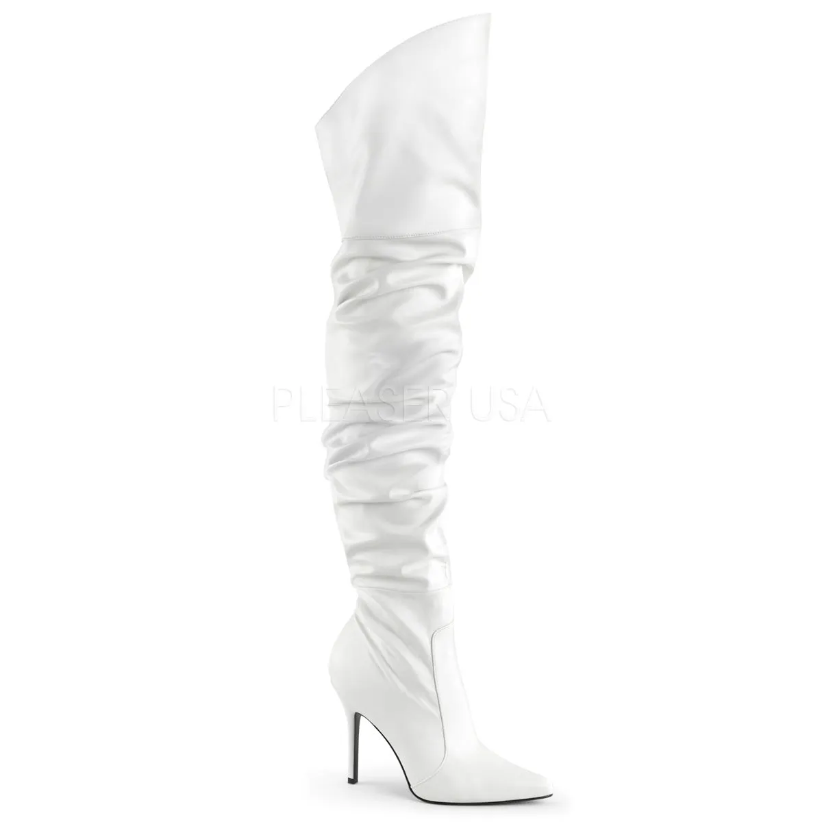 CLASSIQUE-3011  White Faux Leather