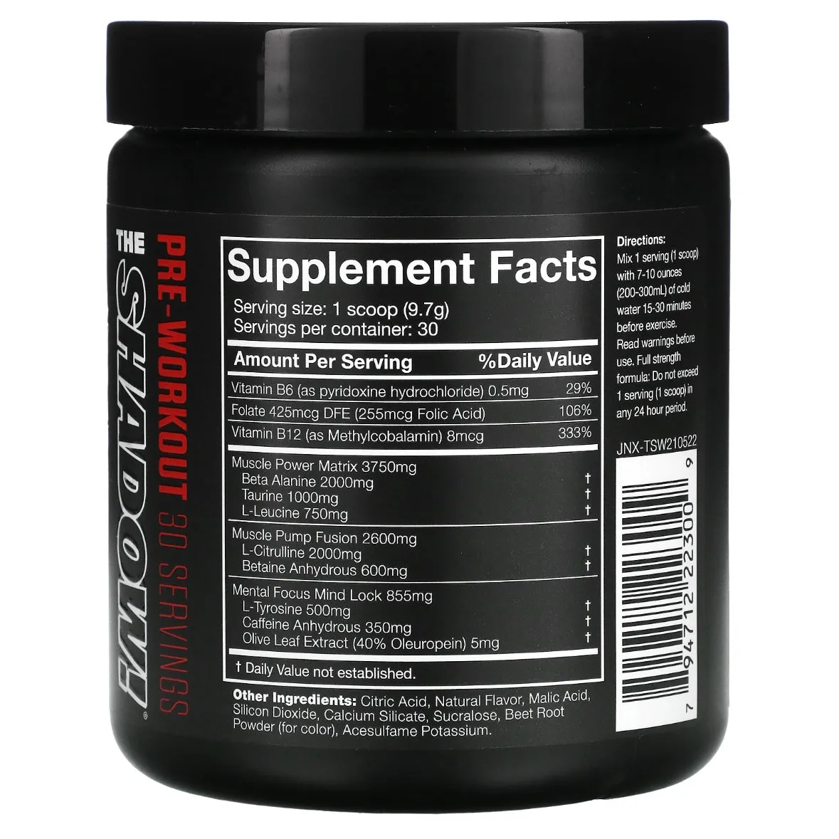 Cobra Labs Shadow-X PRE-WORKOUT (30 Servings) Watermelon EXP Apr 2027