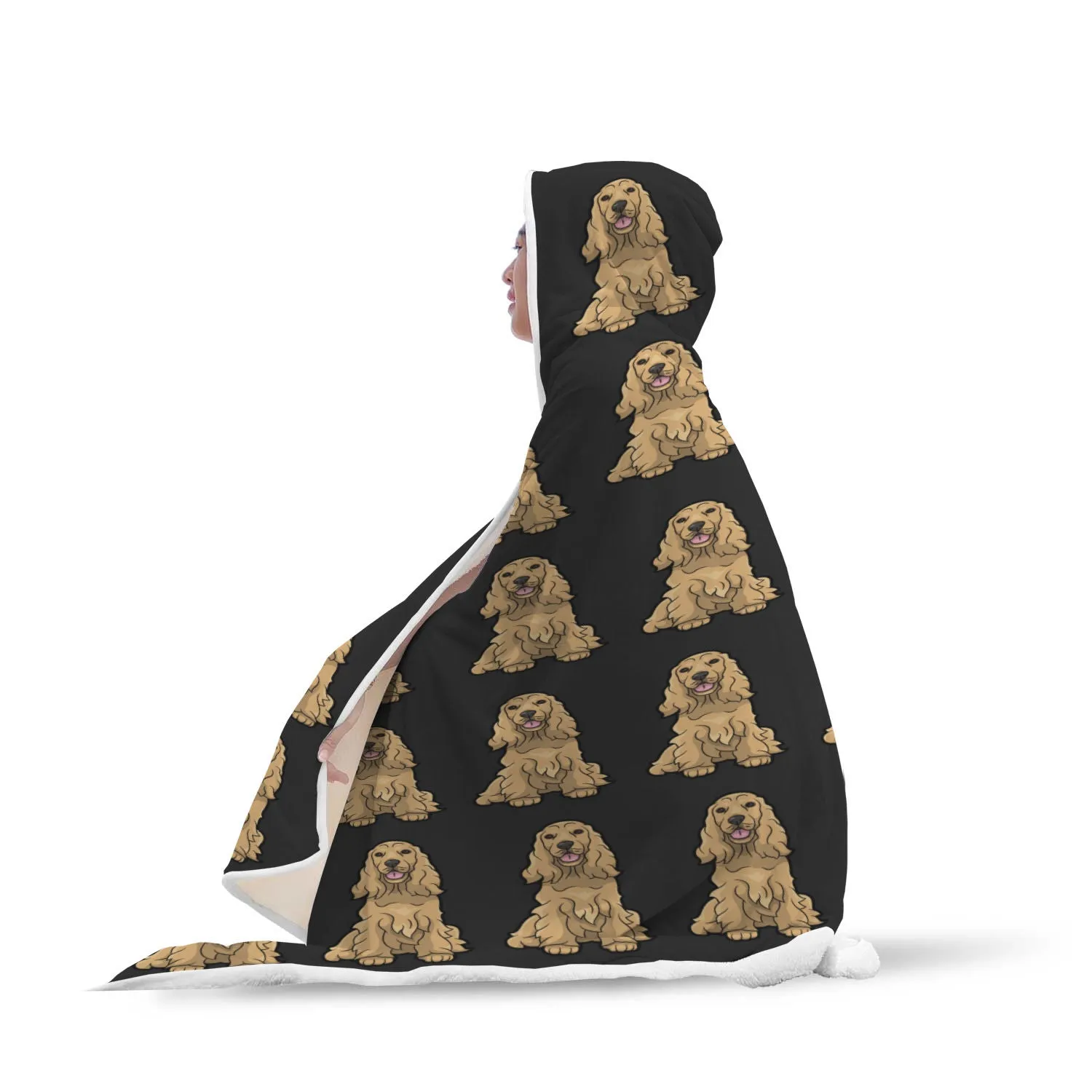 Cocker Spaniel Hooded Blanket