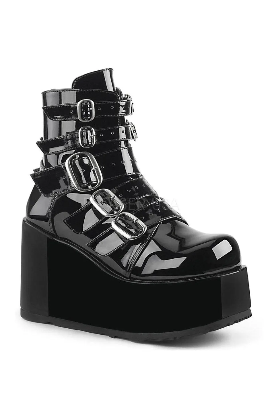CONCORD-57 Demonia Ankle Boot | Black Patent
