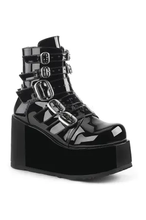 CONCORD-57 Demonia Ankle Boot | Black Patent