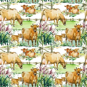 Cows in the meadow short cuffed Romper 0-4 years