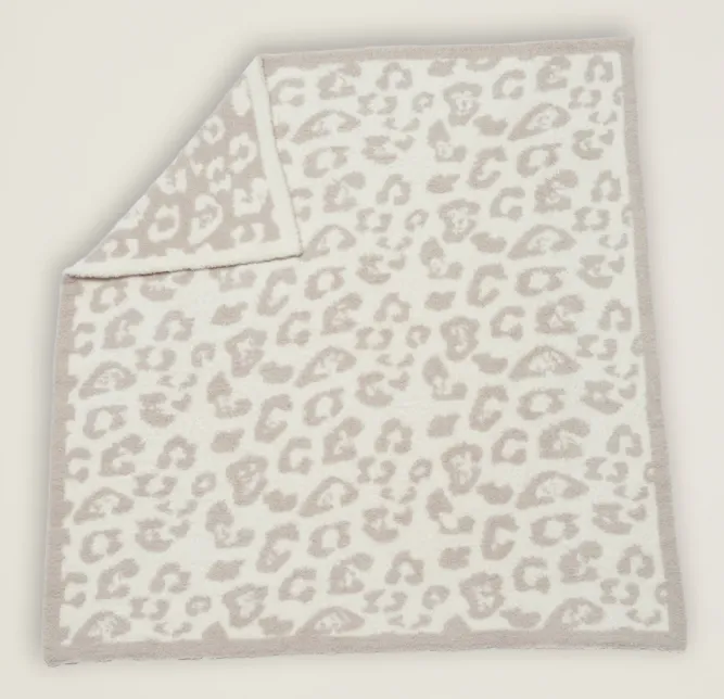 CozyChic Barefoot in the Wild Baby Blanket - Stone/Cream