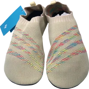 Cream & pastel Knit Yoga Slippers / Aqua Watersport trainers UK 6.5/7.5