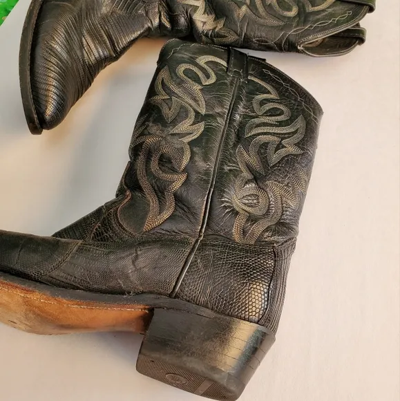 Dan Post black cowboy boots men's 10