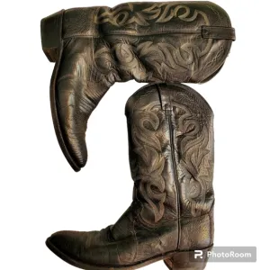 Dan Post black cowboy boots men's 10