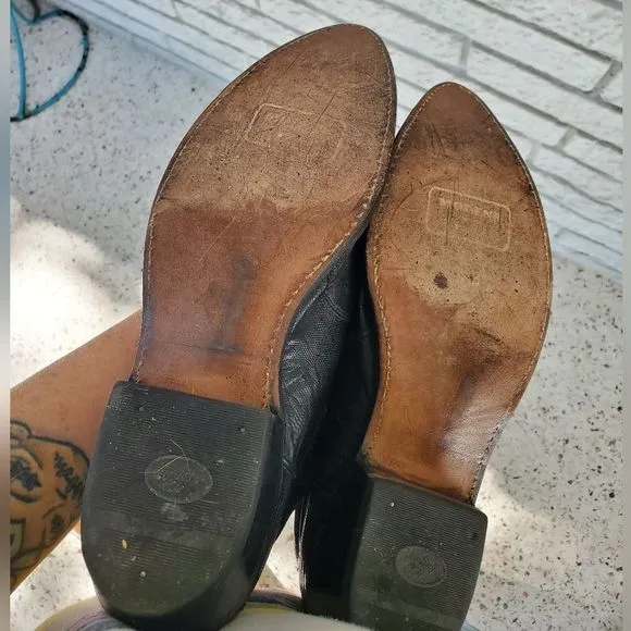 Dan Post black cowboy boots men's 10