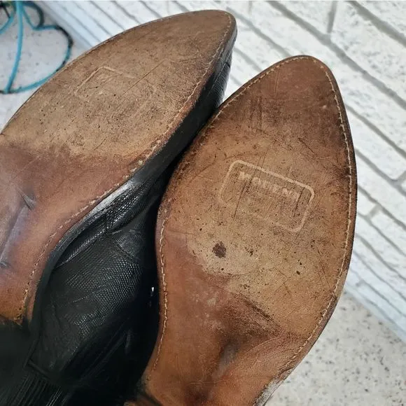 Dan Post black cowboy boots men's 10