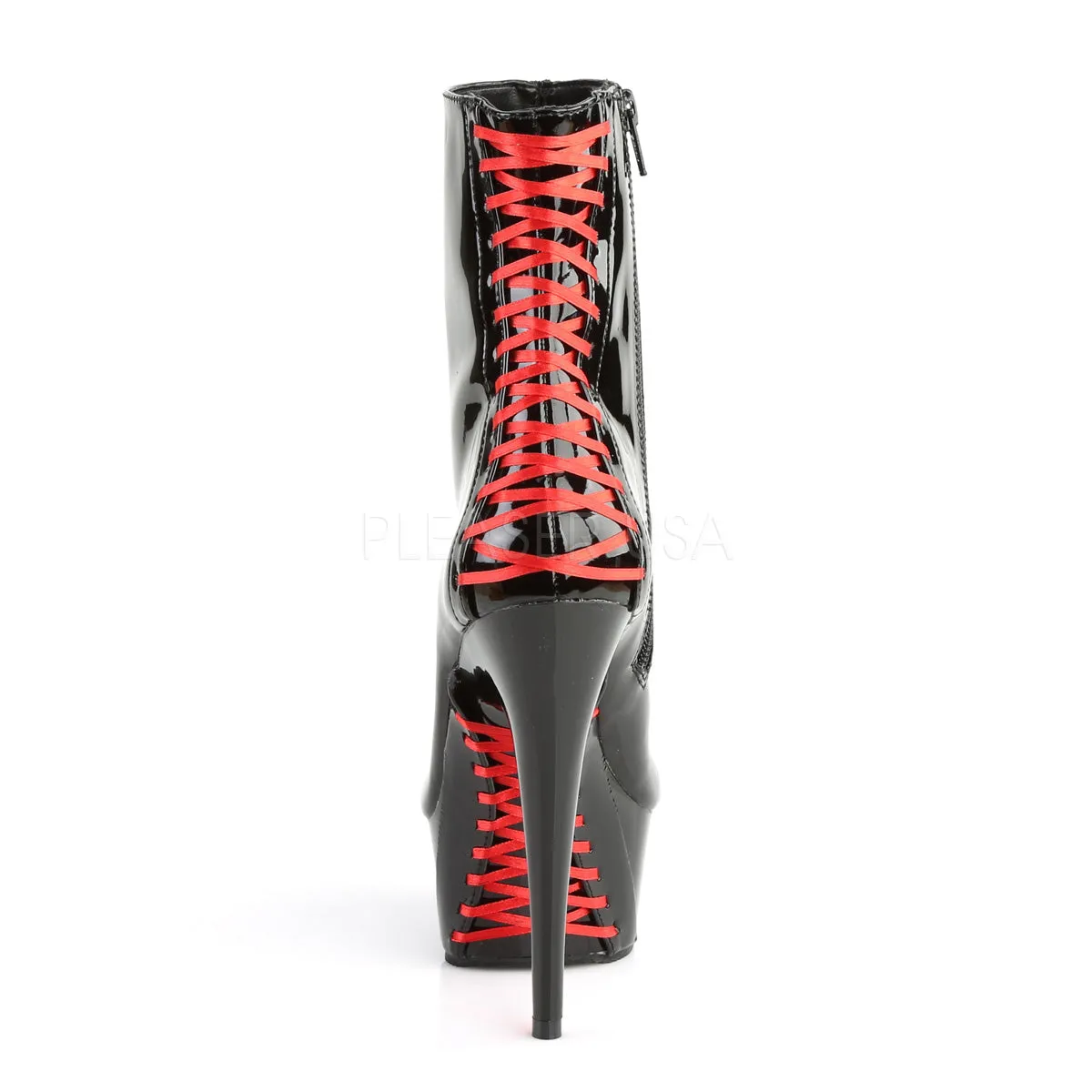 DELIGHT-1010  Black Patent-Red/Black