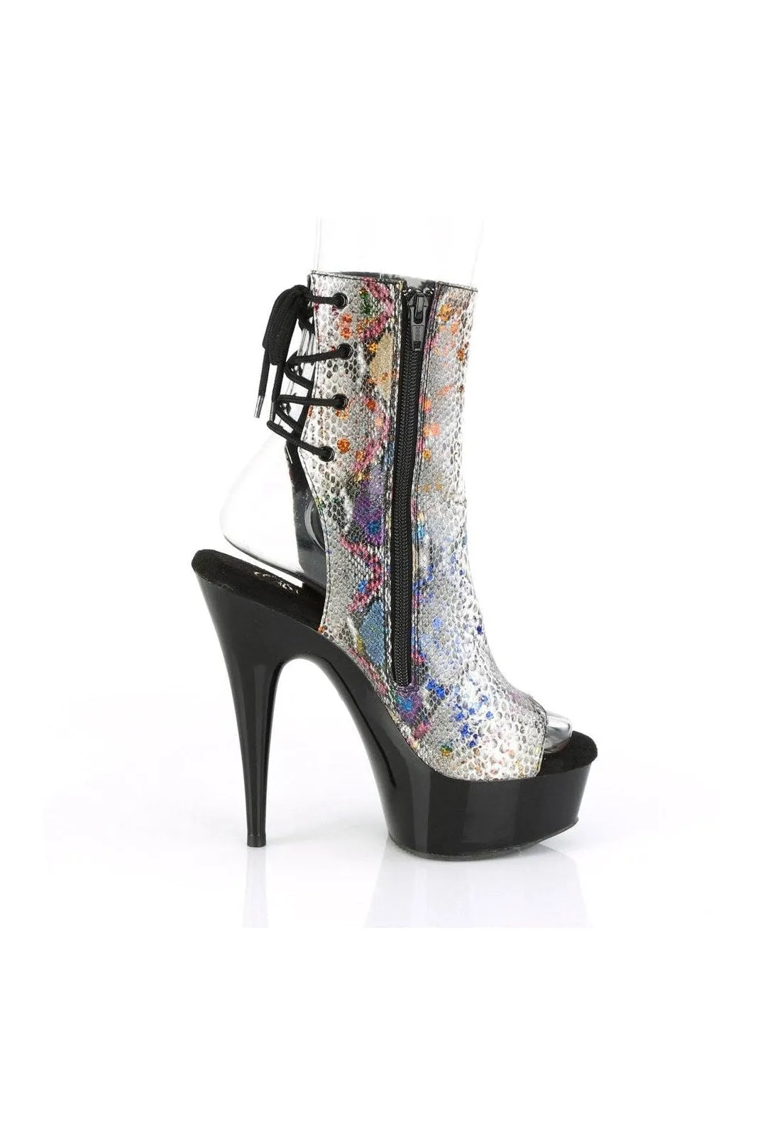 DELIGHT-1018SP Exotic Ankle Boot | Animal Faux Leather