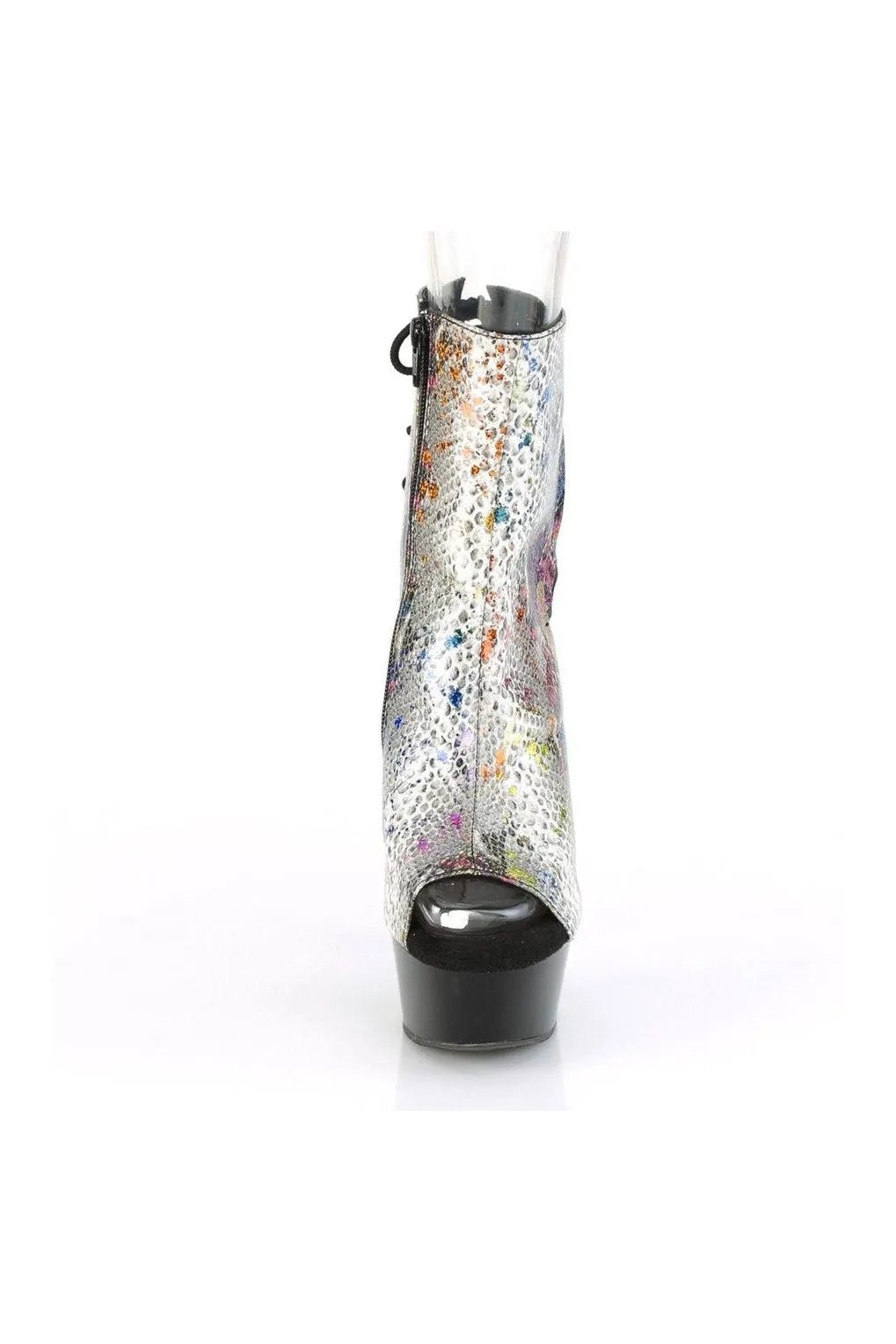 DELIGHT-1018SP Exotic Ankle Boot | Animal Faux Leather
