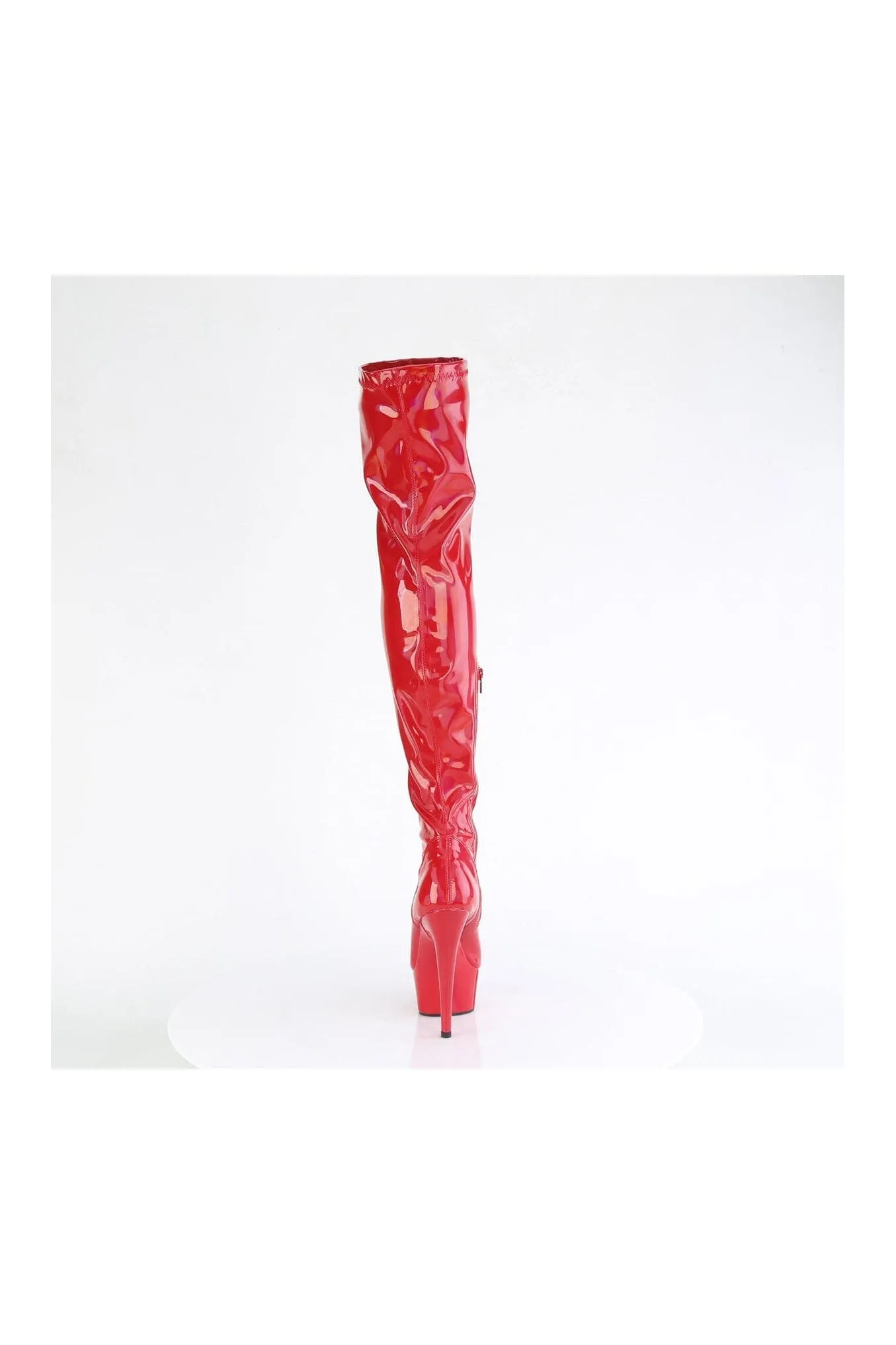 DELIGHT-3000HWR Red Patent Thigh Boot