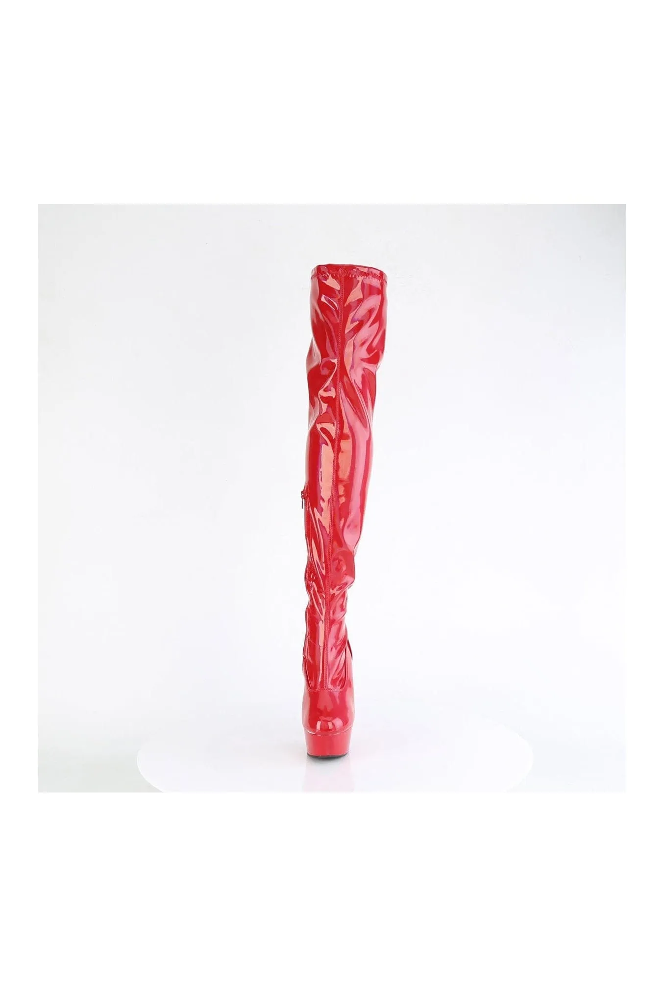 DELIGHT-3000HWR Red Patent Thigh Boot