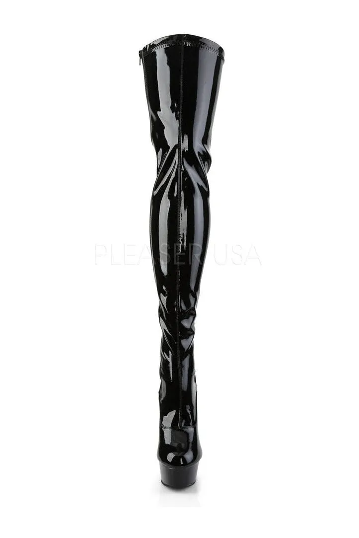 DELIGHT-3063 Platform Boot  | Black Patent