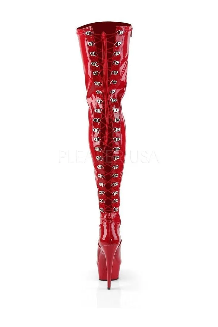DELIGHT-3063 Platform Boot  | Red Patent