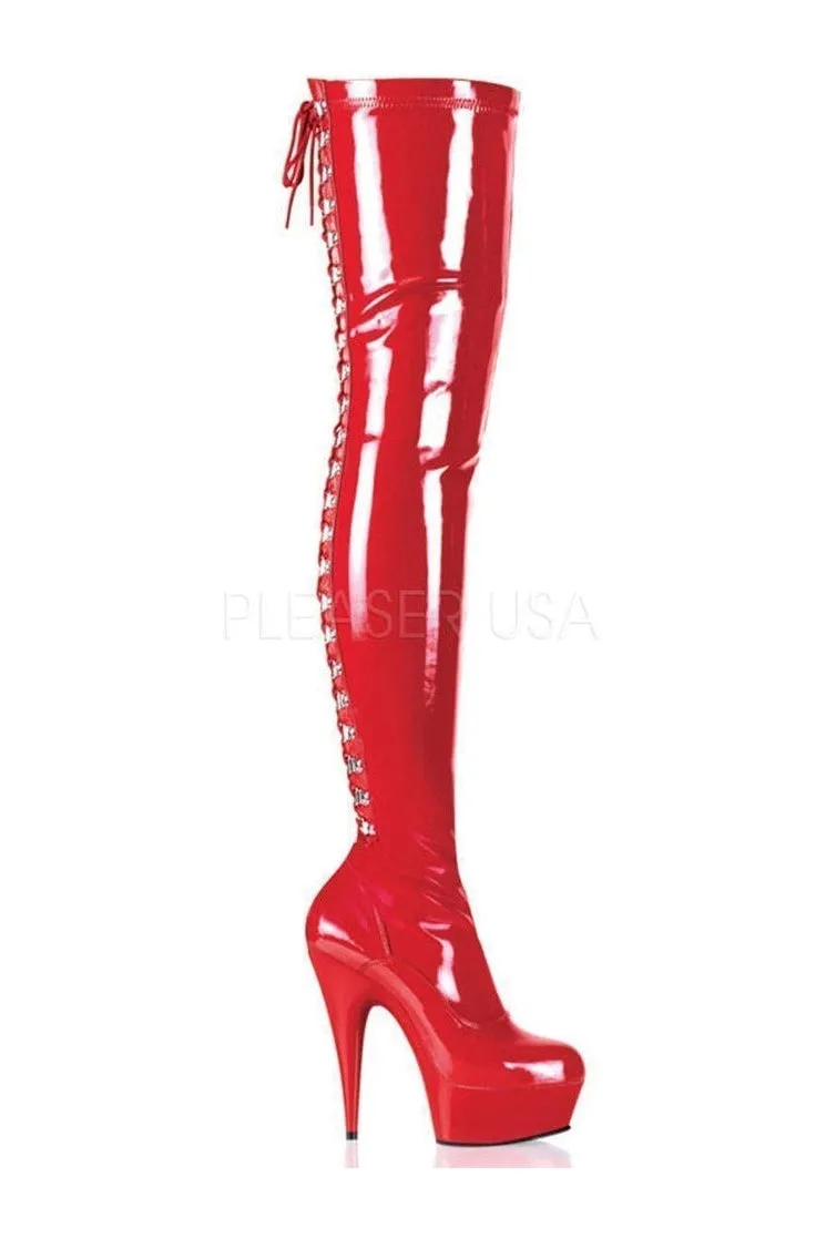 DELIGHT-3063 Platform Boot  | Red Patent