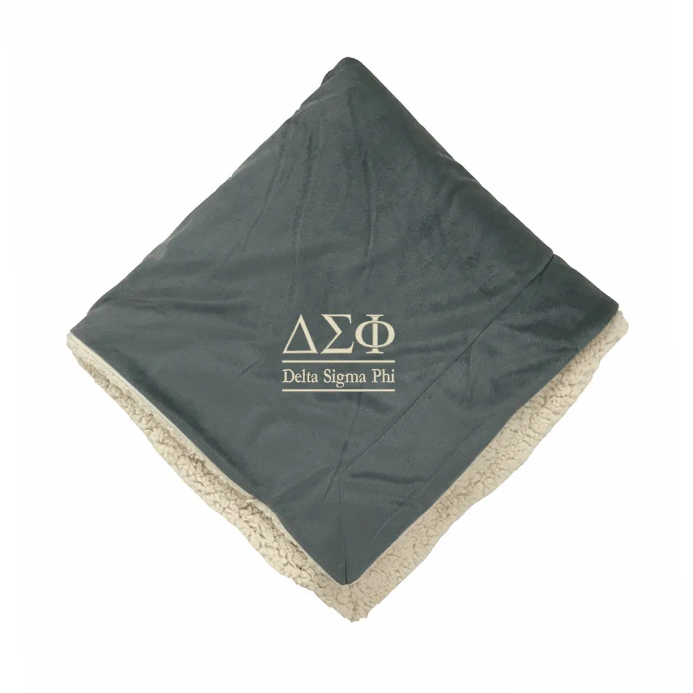 Delta Sigma Phi Sherpa Lined Blanket