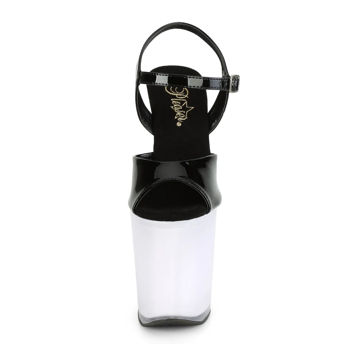 DISCOLITE-809  Black Patent/White Glow