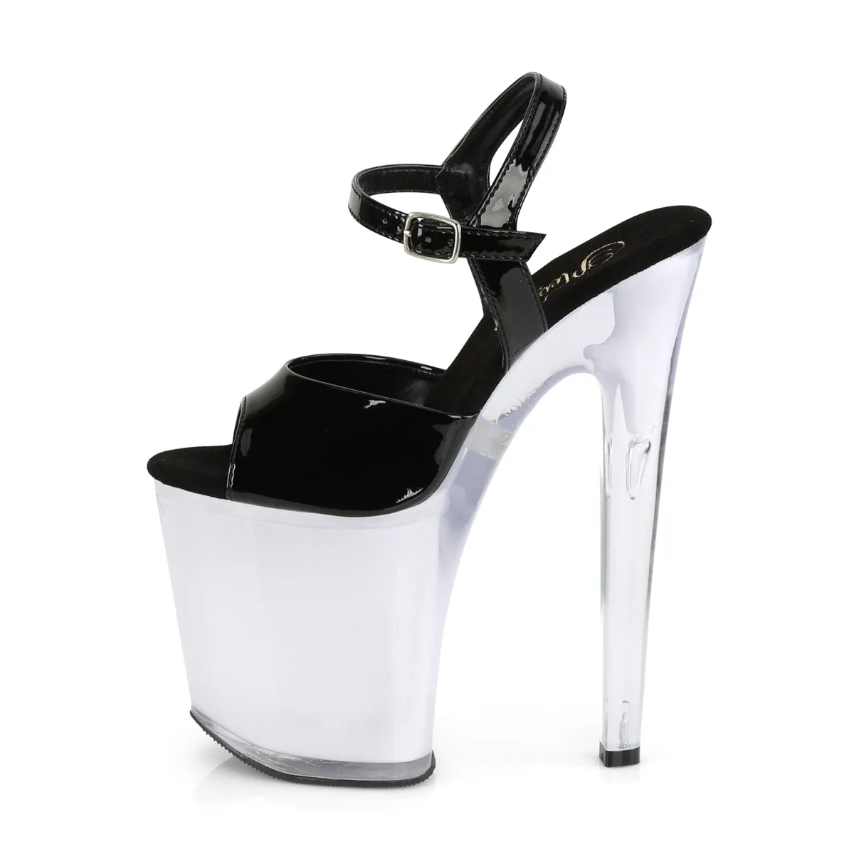 DISCOLITE-809  Black Patent/White Glow