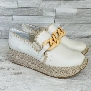 Dolce Vita Women’s 7M Ivory Leather Jhenee Platform Slip-OnSneaker NWOB $140