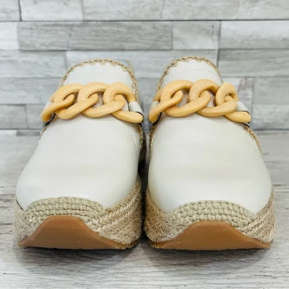 Dolce Vita Women’s 7M Ivory Leather Jhenee Platform Slip-OnSneaker NWOB $140