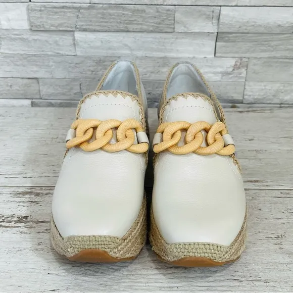 Dolce Vita Women’s 7M Ivory Leather Jhenee Platform Slip-OnSneaker NWOB $140