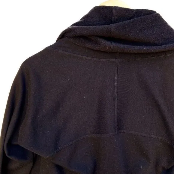 DREW Black Waterfall Long Sleeve Fleece Lined Cardigan