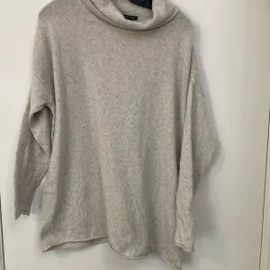 Eileen Fisher Cotton Cashmere Oversized Tunic Cowl Sweater SP Oatmeal