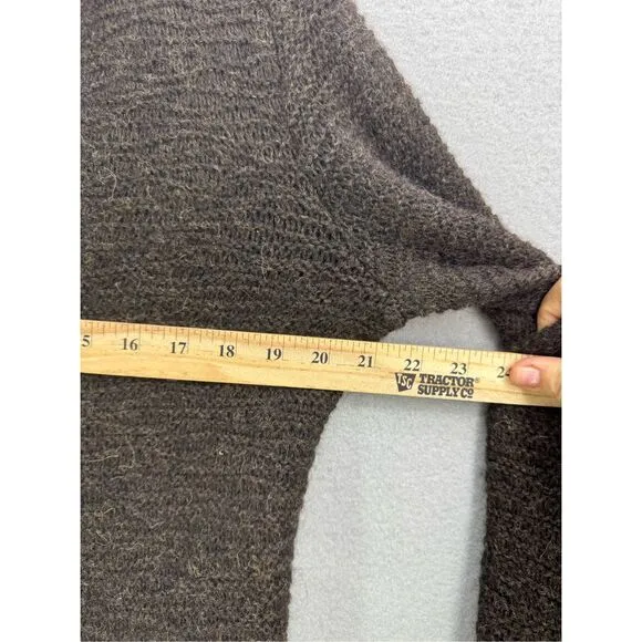 Eileen Fisher Womens Brown Baby Alpaca Cardigan Sweater Medium