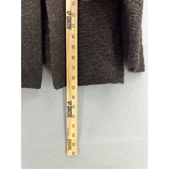 Eileen Fisher Womens Brown Baby Alpaca Cardigan Sweater Medium