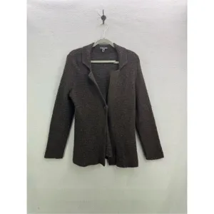 Eileen Fisher Womens Brown Baby Alpaca Cardigan Sweater Medium