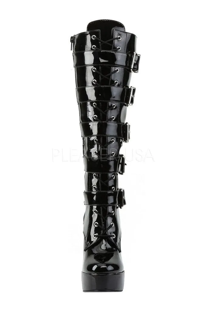 ELECTRA-2042 Platform Boot  | Black Patent