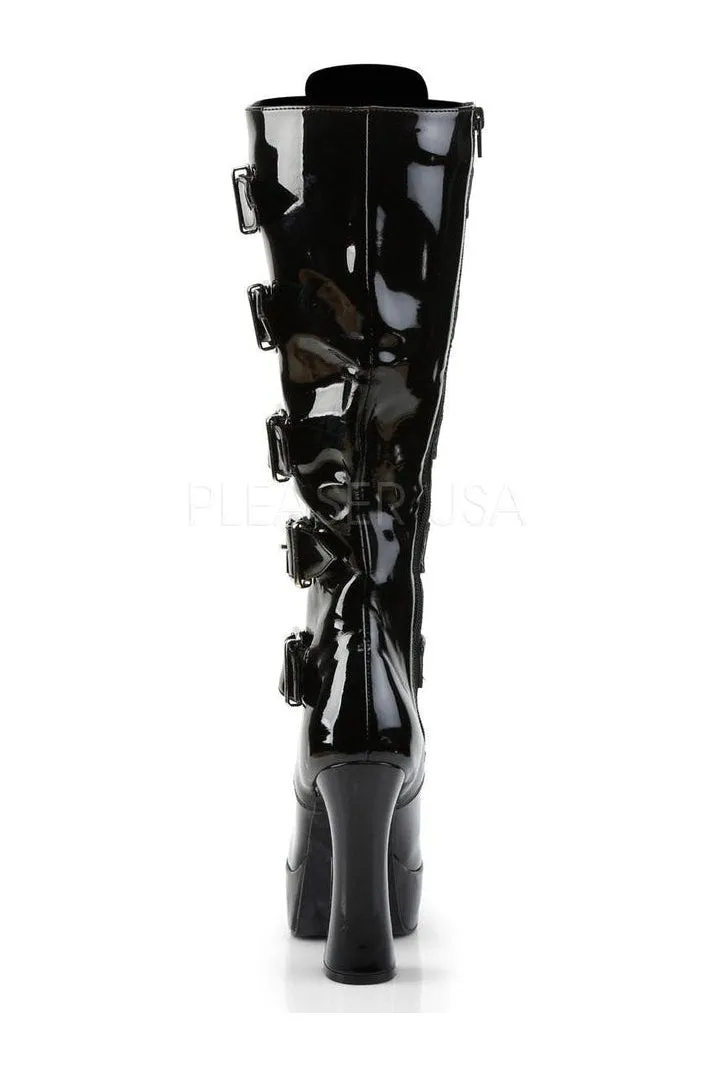 ELECTRA-2042 Platform Boot  | Black Patent