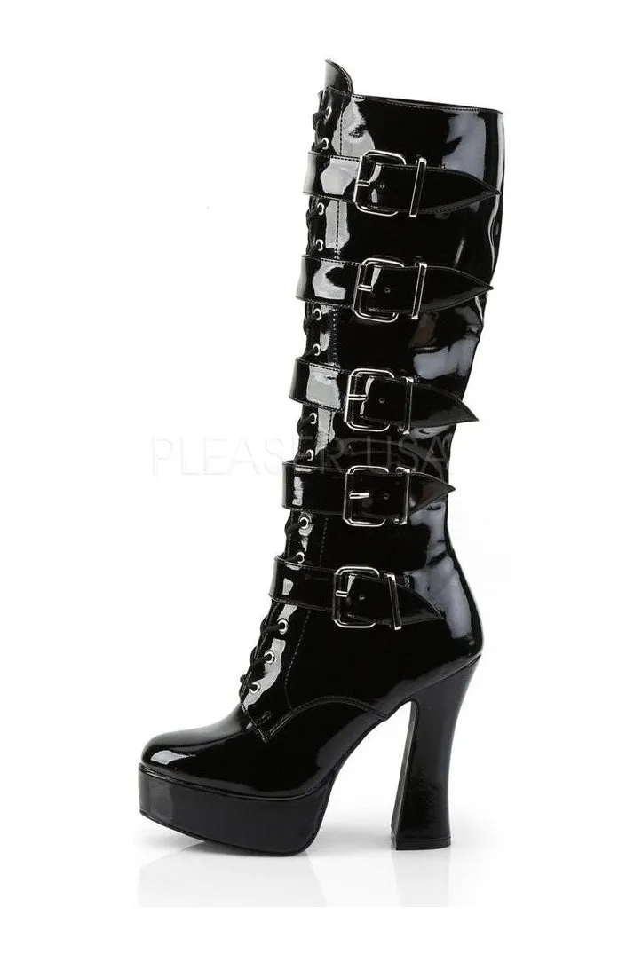 ELECTRA-2042 Platform Boot  | Black Patent