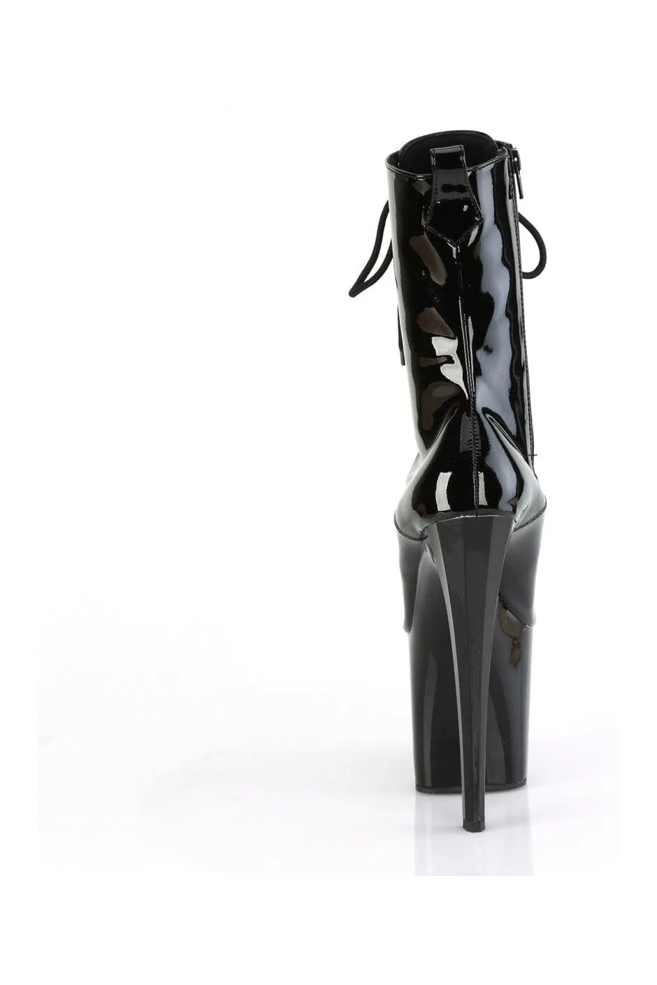 ENCHANT-1040 Black Patent Knee Boot