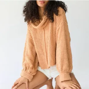 EUC FREE PEOPLE Be Yours Cowl Neck Sweater size Medium
