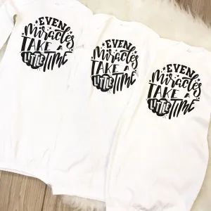 Even Miracles Take a Little Time IVF Adoption Baby Shower Gift