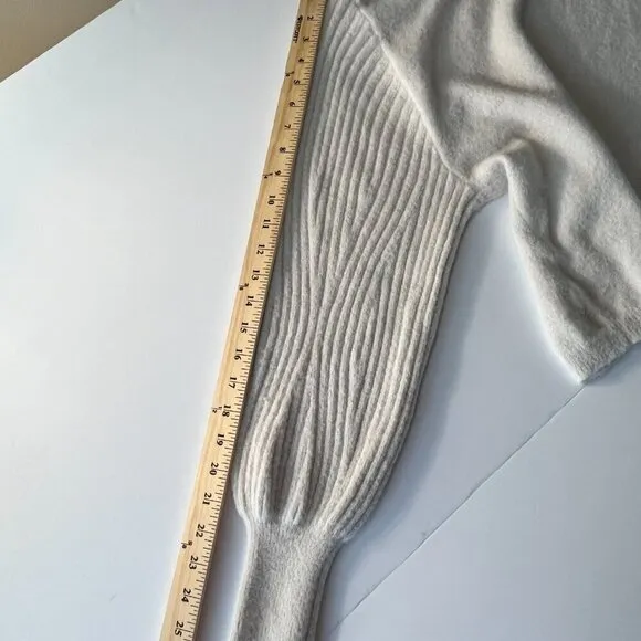 Express Sweater Long Puff Sleeves Cowl Neck with a little Shimmer Size S