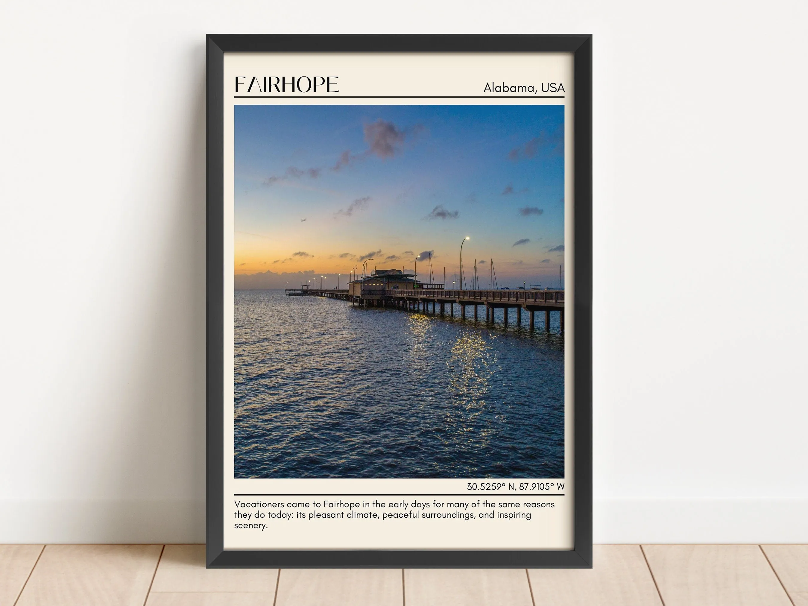 Fairhope Wall Art Canvas, Alabama, USA