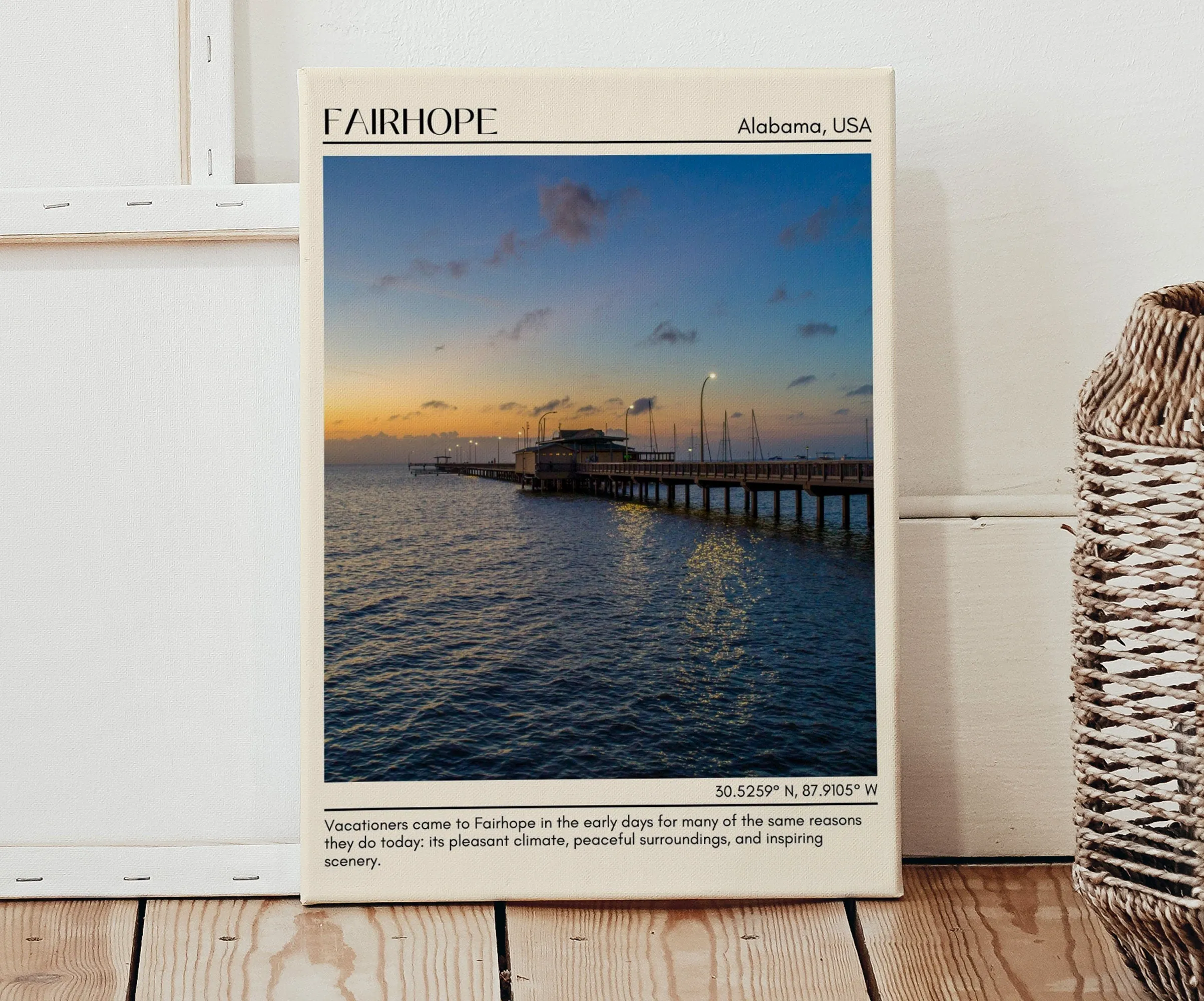 Fairhope Wall Art Canvas, Alabama, USA