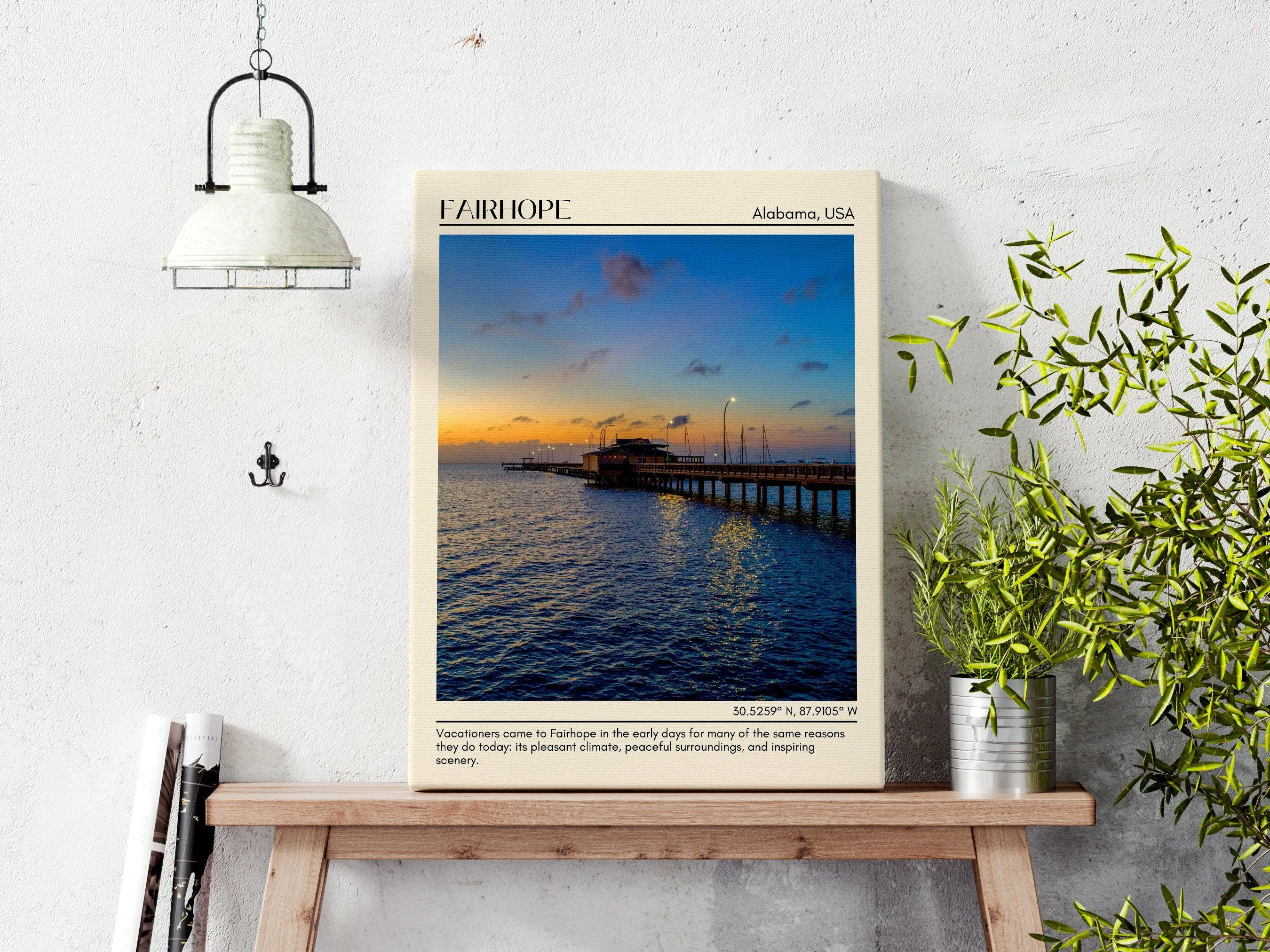 Fairhope Wall Art Canvas, Alabama, USA