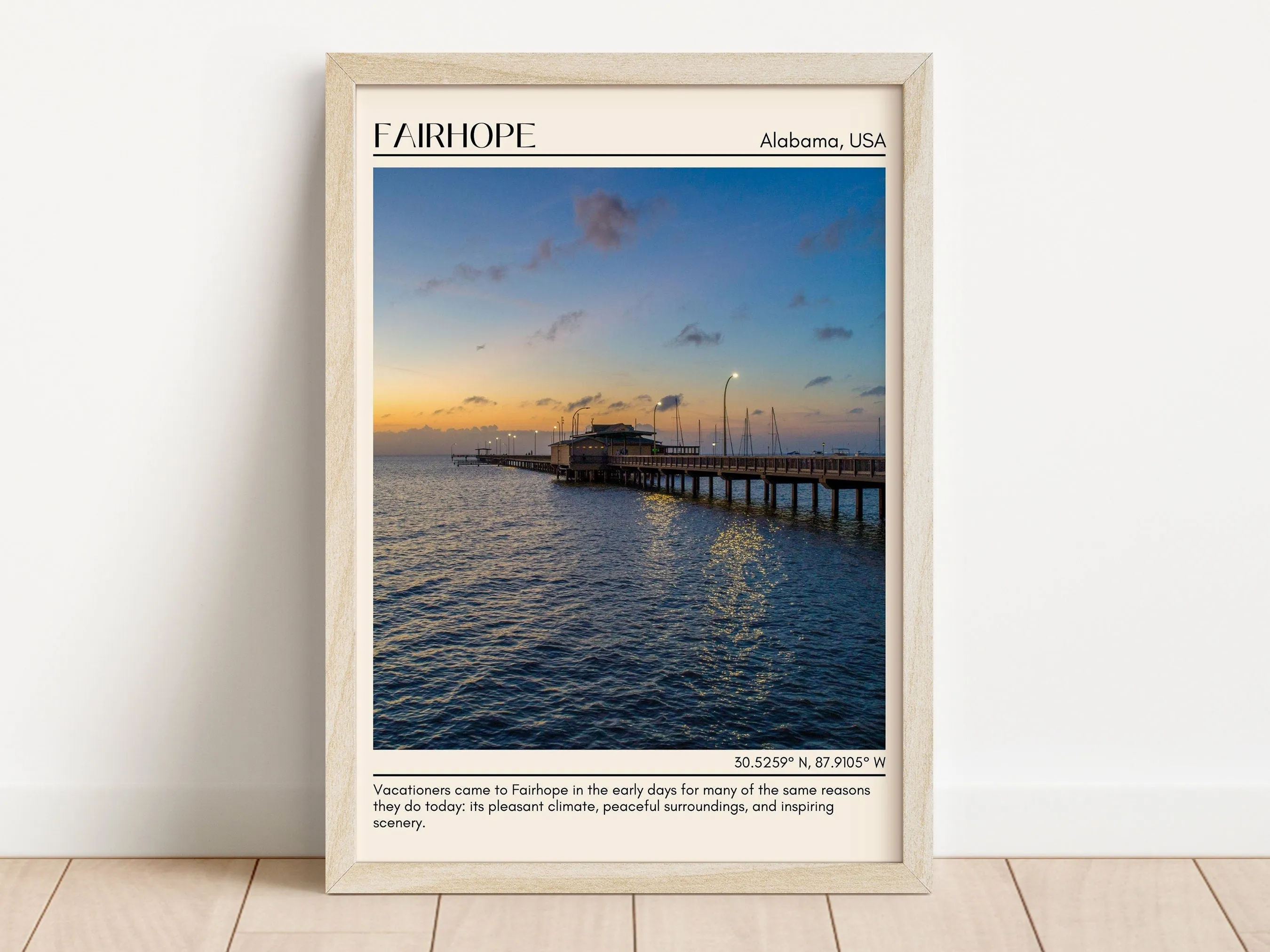 Fairhope Wall Art Canvas, Alabama, USA