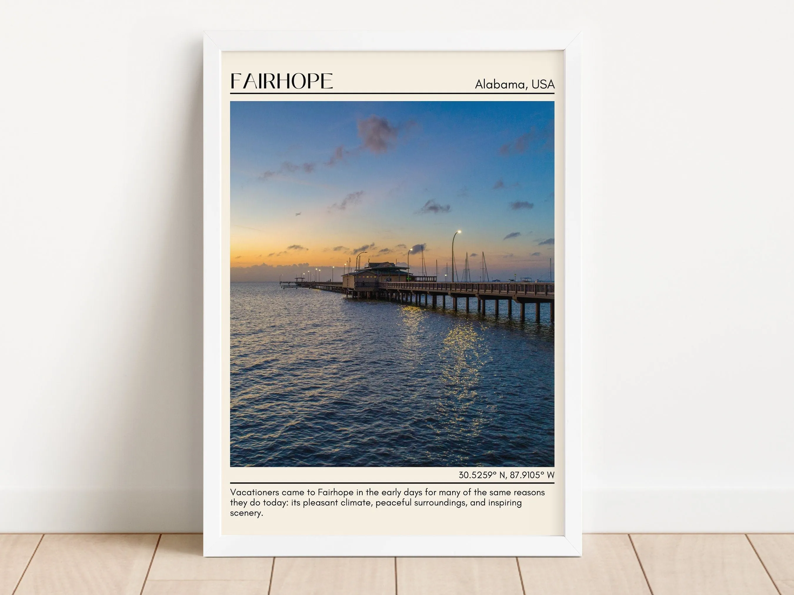 Fairhope Wall Art Canvas, Alabama, USA